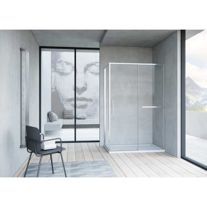 Душевой уголок Vincea Slim Soft VSR-1SS9013CL 130x90, профиль хром, стекло прозрачное