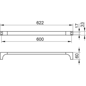 Купить Полотенцедержатель Keuco Edition 11 11101130600 60, хром черный шлифованный в Москве с доставкой Полотенцедержатель Keuco Edition 11 11101130600 60, хром черный шлифованный