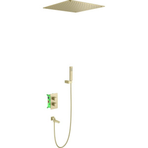 Душевой комплект Timo Petruma SX-5019/17SM С ВНУТРЕННЕЙ ЧАСТЬЮ, золото матовое