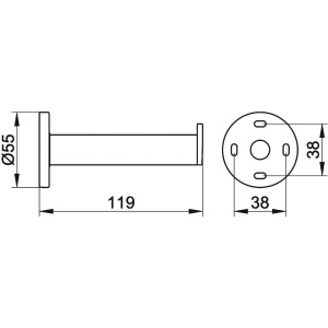 Купить Держатель для запасных рулонов Keuco Plan 14963370000 черный в Москве с доставкой Держатель для запасных рулонов Keuco Plan 14963370000 черный