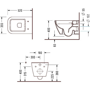 Унитаз подвесной Serel Rita RT26SL с микролифтом