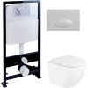 Комплект Унитаз подвесной BelBagno Uno + Инсталляция EWRIKA ProLT 0026-2020 + Кнопка 0052 белая