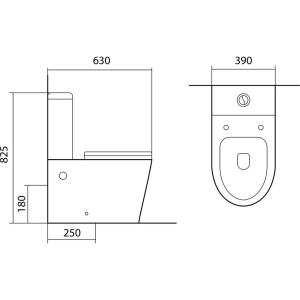 Унитаз-компакт Акватек Вега AQ2904-00 горизонтальный выпуск