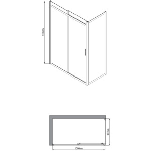 Душевой уголок Artemis Agave 110 130х90 см, хром