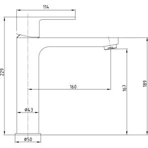 Смеситель для раковины E.C.A. Nita 102188041EX
