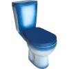 Унитаз-компакт Rosa Рио синий декор