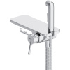 Гигиенический душ Damixa Jupiter 773500001 со смесителем и полкой, С ВНУТРЕННЕЙ ЧАСТЬЮ, хром