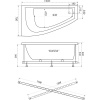 Акриловая ванна Triton Бэлла Н0000020162 R 140x75 см, угловая, с каркасом, асимметричная