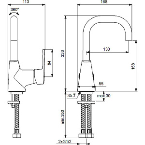 Смеситель для раковины Vidima Uno BA235AA