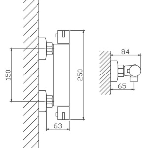 Термостатический смеситель Haiba HB20809 для душа