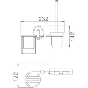 Купить Ершик Haiba HB19 10-1 с держателем освежителя воздуха в Москве с доставкой Ершик Haiba HB19 10-1 с держателем освежителя воздуха