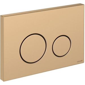 Кнопка смыва Cersanit Twins 63524 золотая матовая