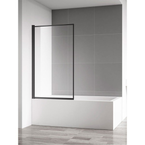 Шторка на ванну AQUAme AQM2859-L 80х140, профиль черный матовый