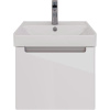Тумба с раковиной Lemark Buno mini 50 белая глянцевая, 1 ящик