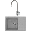 Комплект Мойка кухонная Practik PR-M 600-003 светло-серая + Смеситель Rush Siple SI7335-60Grey серый, с гибким изливом