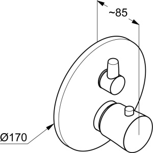 Термостатический смеситель Kludi Balance 528308775 для ванны с душем