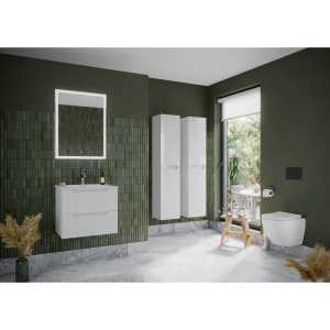 Тумба с раковиной Sancos Norma 2.0 60 см белый глянец