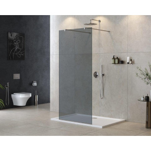 Душевая перегородка Cezares Liberta -L-2-100-120-GR-Cr профиль хром, стекло серое