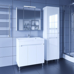 Тумба с раковиной СаНта Лондон 80 напольная, 3 двери