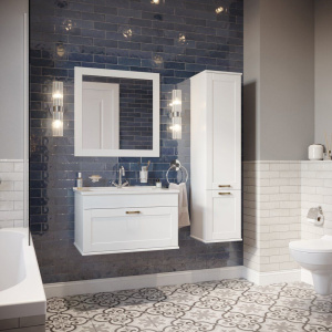 Тумба с раковиной Sanflor Ванесса 75, подвесная, белая