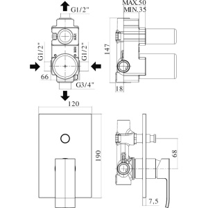 Купить Смеситель для душа Paffoni Elle EL015CR/M С ВНУТРЕННЕЙ ЧАСТЬЮ в Москве с доставкой Смеситель для душа Paffoni Elle EL015CR/M С ВНУТРЕННЕЙ ЧАСТЬЮ