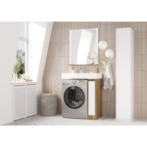 Купить Тумба с раковиной AQUATON Лондри 20 дуб кантри, белый в Москве с доставкой Тумба с раковиной AQUATON Лондри 20 дуб кантри, белый