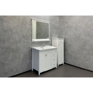 Тумба с раковиной Comforty Тбилиси 90 напольная, белый глянец