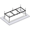 Акриловая ванна Vagnerplast Kasandra 180x70 см, с каркасом