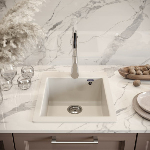 Купить Мойка кухонная Ulgran U-404 -331 белая в Москве с доставкой Мойка кухонная Ulgran U-404 -331 белая