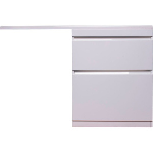 Тумба с раковиной Style Line Даллас 130 Люкс Plus напольная, белая, эмаль R