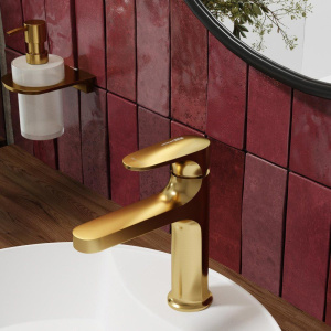 Смеситель для раковины Wasserkraft Havel 3603 матовое золото PVD