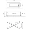 Акриловая ванна Triton Прага 150x70 см, с каркасом