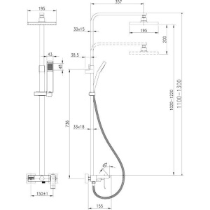 Душевая стойка Lemark Contest LM5862CW