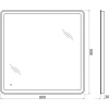 Зеркало BelBagno SPC-MAR-800-800-LED-TCH