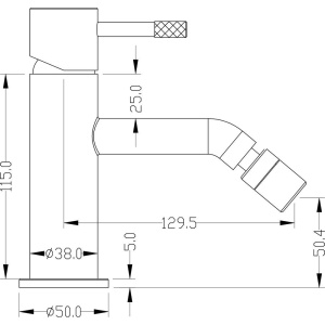 Смеситель для биде Boheme Uno 466-MG matt gold