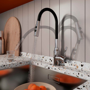 Смеситель для кухни Milardo Meal M01SB2FM05 хром, с гибким изливом