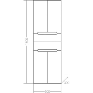 Шкаф-пенал СаНта Лондон 50 подвесной