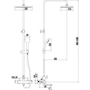 Душевая стойка Lemark Yeti LM7862C