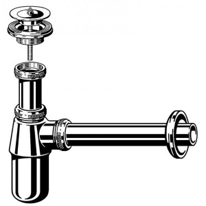 Сифон для раковины Viega 366681, с пробкой