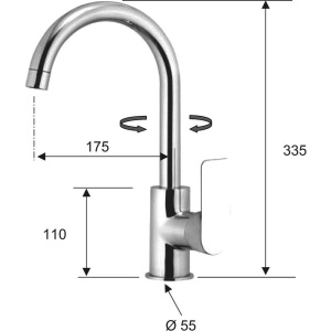 Смеситель для кухни Remer Infinity I72BG золотой брашированный