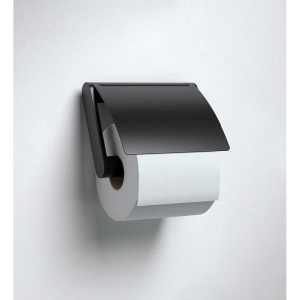 Держатель туалетной бумаги Keuco Plan 14960370000 с крышкой, черный