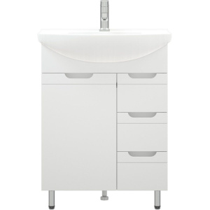Тумба с раковиной Corozo Лея 65 белая
