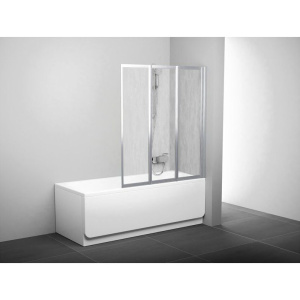 Шторка на ванну Ravak VS3 130 Rain, профиль сатин