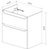 Тумба с раковиной Lemark Buno 70 белая глянцевая, 2 ящика