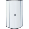 Душевой уголок Акватек AQ ARI RO 10020BL 100х100 см, черный матовый профиль