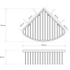 Полка Bemeta Cytro 146208312 для душа, угловая