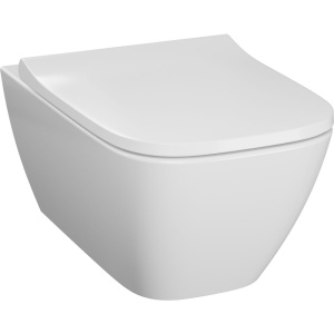 Комплект Унитаз подвесной Geberit Smyle Square 500.683.01.1 с крышкой-сиденьем с микролифтом + Инсталляция TECE Now 9400412 4 в 1 с кнопкой смыва