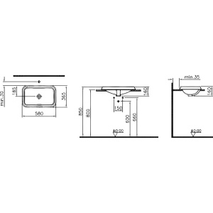 Купить Раковина VitrA Valarte 7800B003-0012 60 см в Москве с доставкой Раковина VitrA Valarte 7800B003-0012 60 см