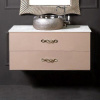 Тумба с раковиной Armadi Art NeoArt 100, капучино с ручками Wave хром