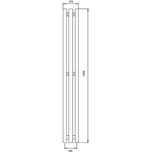 Купить Полотенцесушитель водяной Secado Бергамо 3К 1300х140 полированный хром в Москве с доставкой Полотенцесушитель водяной Secado Бергамо 3К 1300х140 полированный хром